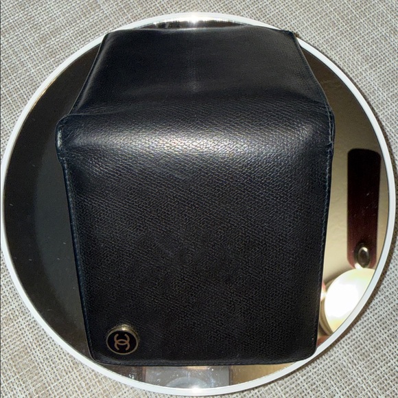 CHANEL Black Leather Bifold Wallet Authentic 2004 Collection EUC Box,Bag - Picture 6 of 17